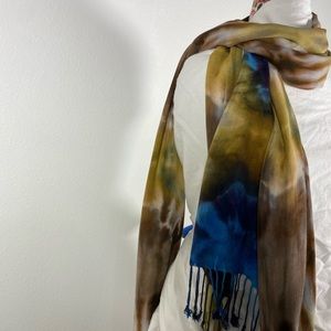 Brightly Twisted tye dye scarf